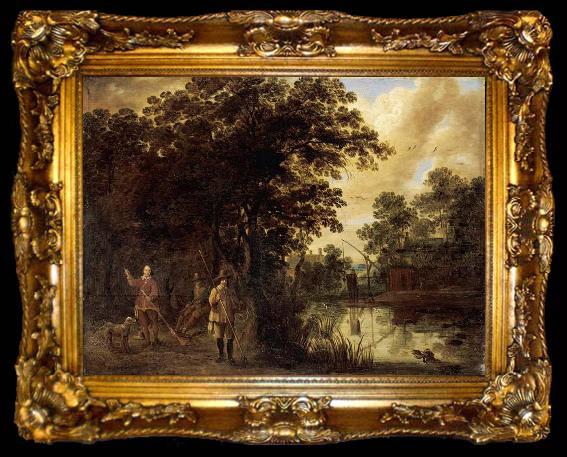 framed  Pieter Meulener River Landscape, ta009-2